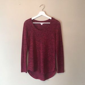 Pink and black long sleeve sweater